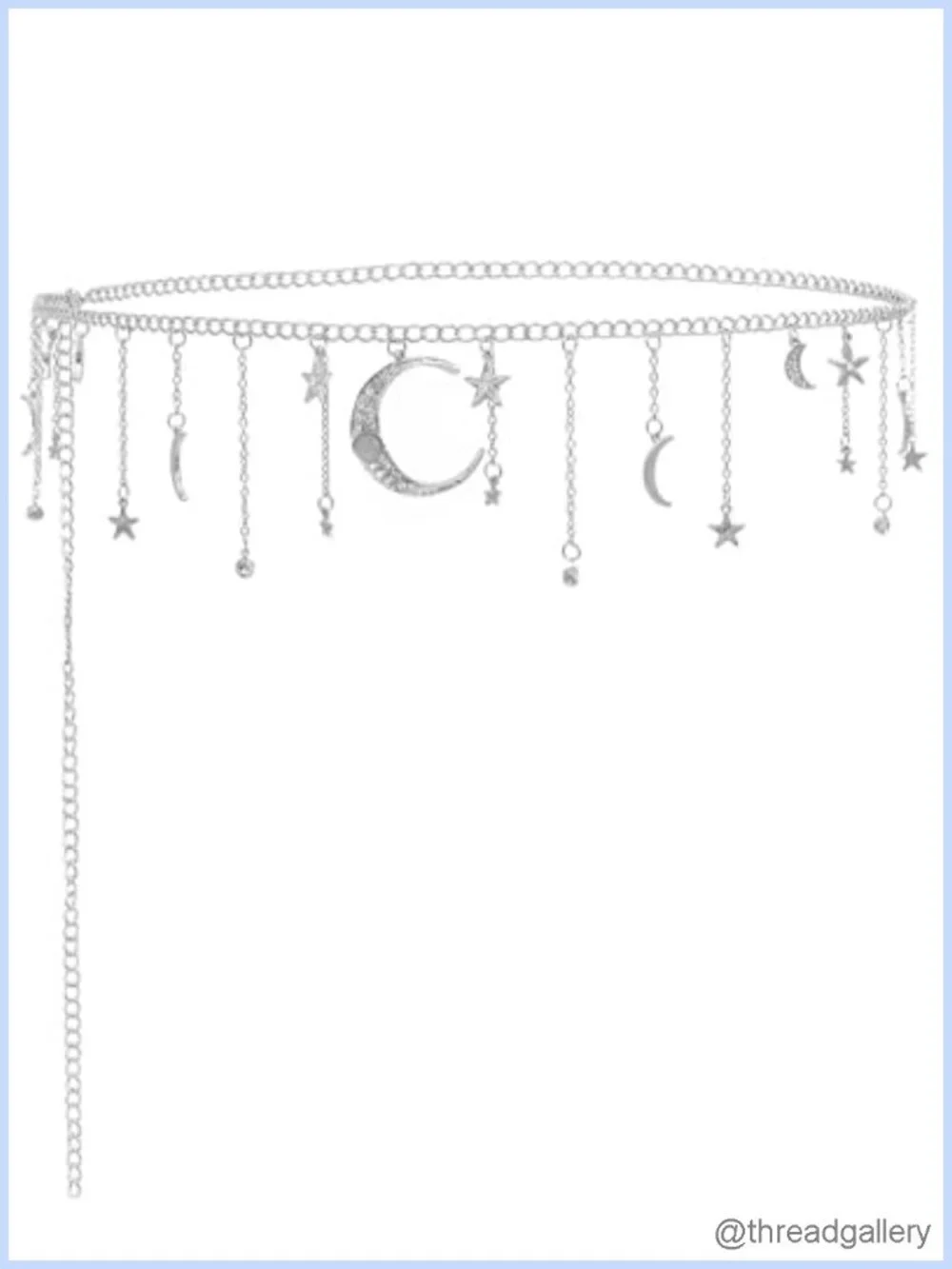 Star Moon Chain Belt Women Bohemia Waist Chain Tassel Alloy